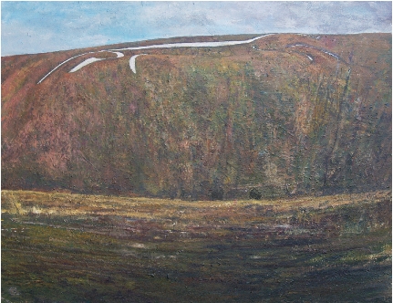 Painting of White Horse Hill Uffington Swire Ridgeway Arts Prize winner 2023