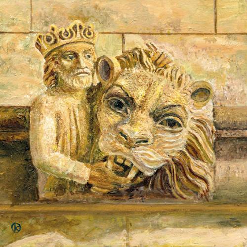 OxfordgargoyleLionKingprintbyKenOrgan1