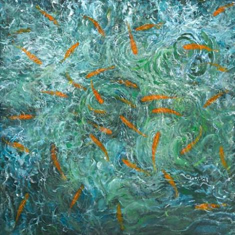 PrintofFishpondnumber4fromapaintingbyKenOrgan